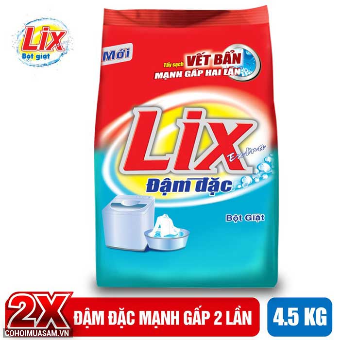 Bột giặt Lix Extra đậm đặc 4.5Kg khuyến mãi 99 ngàn - Ảnh 4 Bột giặt Lix Extra đậm đặc 4.5Kg khuyến mãi 99 ngàn - Ảnh 4