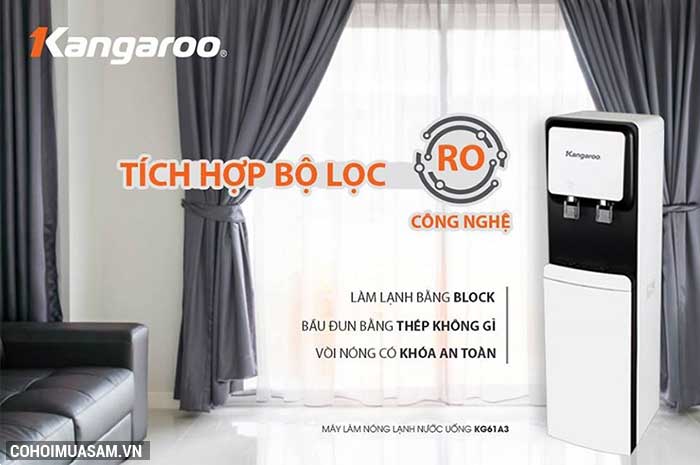 Máy lọc nước RO nóng lạnh 2 vòi KANGAROO KG61A3 - Ảnh 1 Máy lọc nước RO nóng lạnh 2 vòi KANGAROO KG61A3 - Ảnh 1