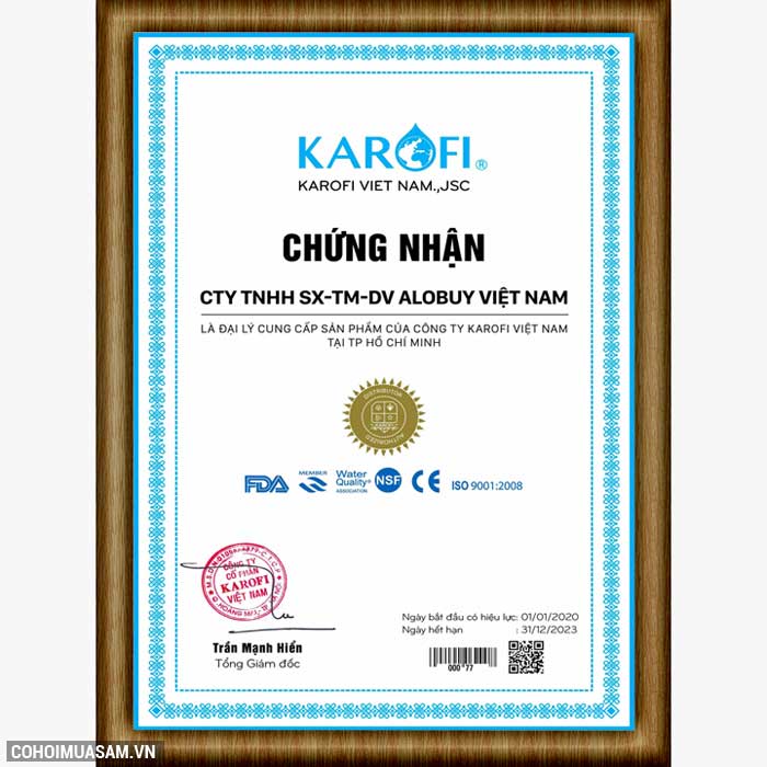 Xả kho máy lọc nước RO KAROFI ERO ERO80 (8 cấp lọc) giá KM 2.990.000đ - Ảnh 10 Xả kho máy lọc nước RO KAROFI ERO ERO80 (8 cấp lọc) giá KM 2.990.000đ - Ảnh 10