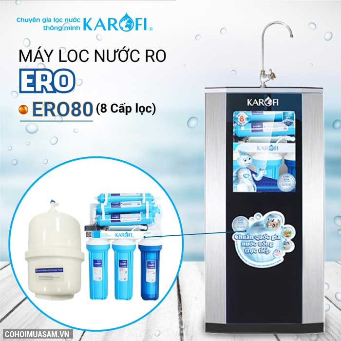 Xả kho máy lọc nước RO KAROFI ERO ERO80 (8 cấp lọc) giá KM 2.990.000đ - Ảnh 2 Xả kho máy lọc nước RO KAROFI ERO ERO80 (8 cấp lọc) giá KM 2.990.000đ - Ảnh 2