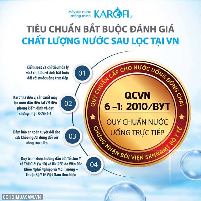 Xả kho máy lọc nước RO KAROFI ERO ERO80 (8 cấp lọc) giá KM 2.990.000đ - Ảnh 3 Xả kho máy lọc nước RO KAROFI ERO ERO80 (8 cấp lọc) giá KM 2.990.000đ - Ảnh 3