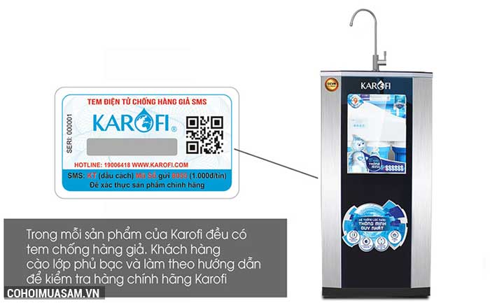 Xả kho máy lọc nước RO KAROFI ERO ERO80 (8 cấp lọc) giá KM 2.990.000đ - Ảnh 4 Xả kho máy lọc nước RO KAROFI ERO ERO80 (8 cấp lọc) giá KM 2.990.000đ - Ảnh 4
