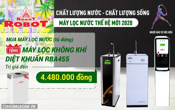 Mua máy lọc nước Robot nhận quà tặng đến 4.480.000 đồng - Ảnh 1 Mua máy lọc nước Robot nhận quà tặng đến 4.480.000 đồng - Ảnh 1