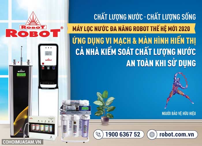 Mua máy lọc nước Robot nhận quà tặng đến 4.480.000 đồng - Ảnh 2 Mua máy lọc nước Robot nhận quà tặng đến 4.480.000 đồng - Ảnh 2