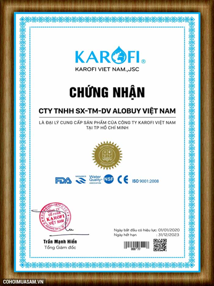 Xả kho máy lọc nước RO KAROFI KT-ERO80 (8 cấp lọc) giá KM 2.990.000đ - Ảnh 8 Xả kho máy lọc nước RO KAROFI KT-ERO80 (8 cấp lọc) giá KM 2.990.000đ - Ảnh 8