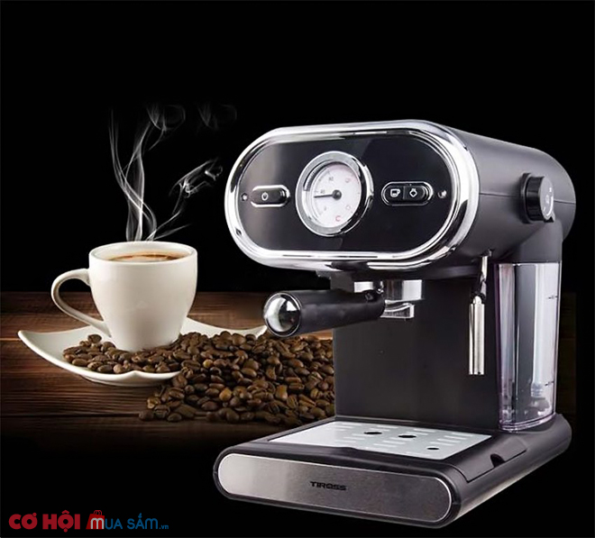 Máy pha cà phê Espresso Tiross TS6211 - Ảnh 1 Máy pha cà phê Espresso Tiross TS6211 - Ảnh 1