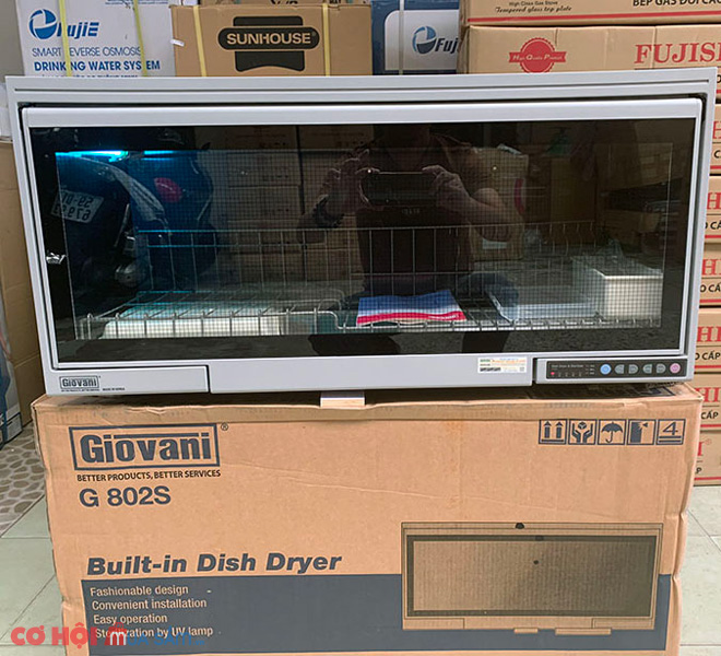 Xả kho máy sấy bát treo tủ bếp Giovani G-802S - Ảnh 2 Xả kho máy sấy bát treo tủ bếp Giovani G-802S - Ảnh 2