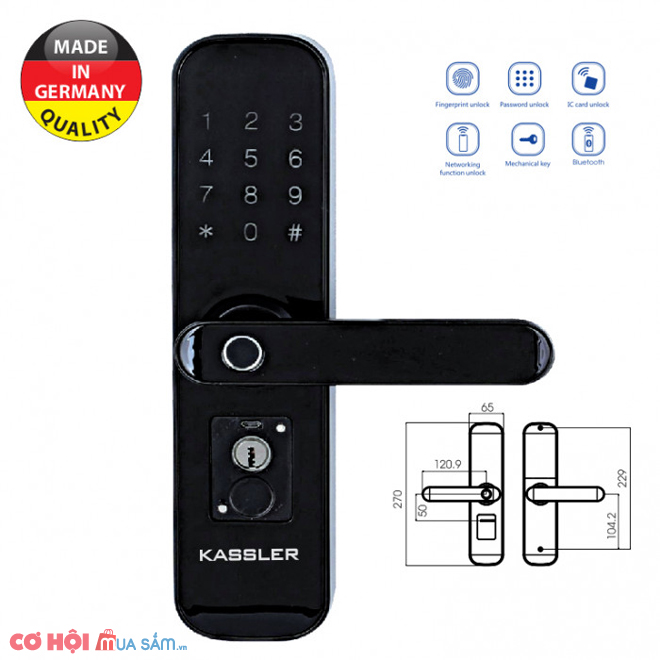 Khóa điện tử Kassler KL-668 - Ảnh 1 Khóa điện tử Kassler KL-668 - Ảnh 1