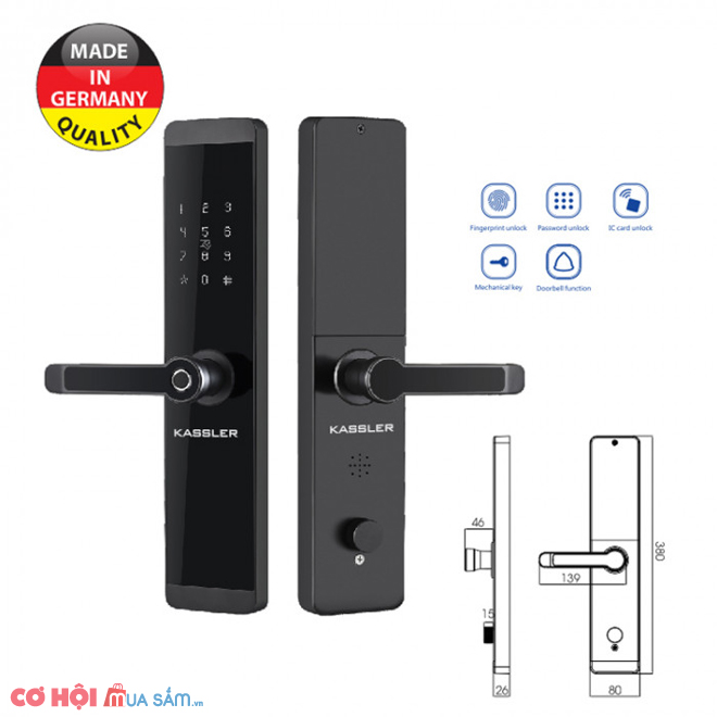 Khóa điện tử Kassler KL-600 - Ảnh 1 Khóa điện tử Kassler KL-600 - Ảnh 1