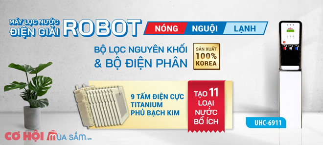 Máy lọc nước điện giải nóng lạnh, duy nhất ở ROBOT có gì mới - Ảnh 2 Máy lọc nước điện giải nóng lạnh, duy nhất ở ROBOT có gì mới - Ảnh 2