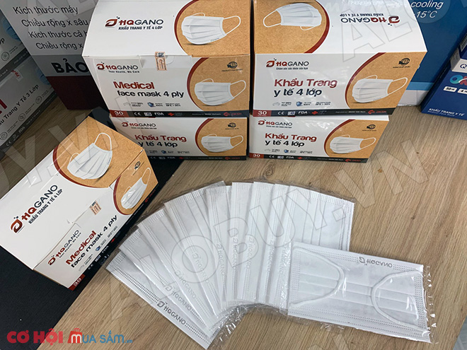 Khẩu trang y tế 4 lớp HQGANO kháng khuẩn, hộp 30 cái - Ảnh 2 Khẩu trang y tế 4 lớp HQGANO kháng khuẩn, hộp 30 cái - Ảnh 2