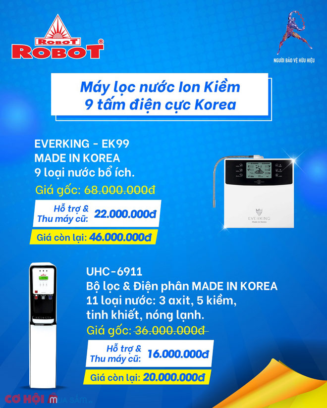Đổi máy lọc nước ROBOT thế hệ mới nhất, thu máy cũ các hãng đến 6 triệu - Ảnh 6 Đổi máy lọc nước ROBOT thế hệ mới nhất, thu máy cũ các hãng đến 6 triệu - Ảnh 6
