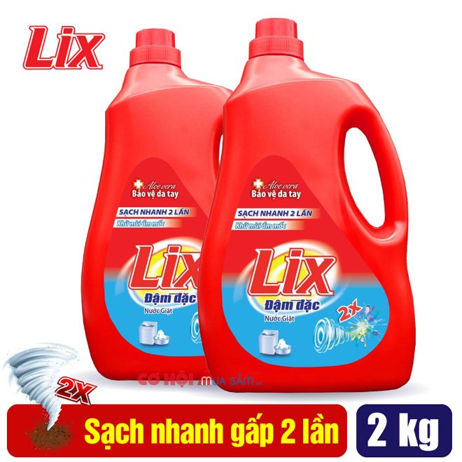 Flash sales nước giặt Lix đậm đặc hương hoa 2Kg - Ảnh 3 Flash sales nước giặt Lix đậm đặc hương hoa 2Kg - Ảnh 3