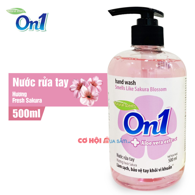Thùng 12 chai nước rửa tay sát khuẩn nhanh On1, chai nhấn 500ml - Ảnh 3 Thùng 12 chai nước rửa tay sát khuẩn nhanh On1, chai nhấn 500ml - Ảnh 3