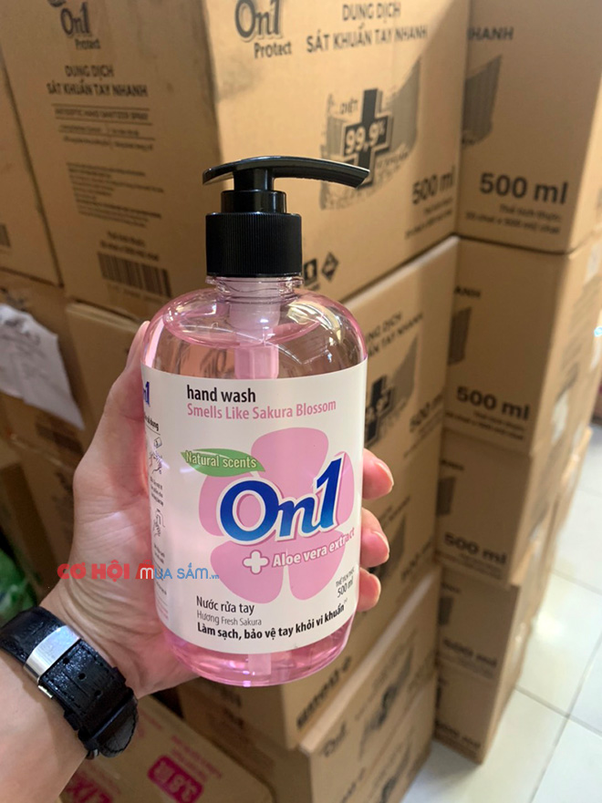 Thùng 12 chai nước rửa tay sát khuẩn nhanh On1, chai nhấn 500ml - Ảnh 5 Thùng 12 chai nước rửa tay sát khuẩn nhanh On1, chai nhấn 500ml - Ảnh 5