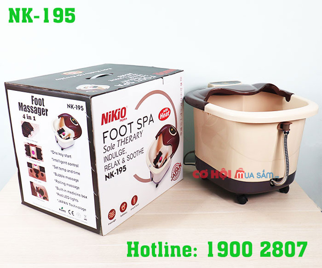 Bồn ngâm chân massage Nikio NK-195 giúp cải thiện giấc ngủ - Ảnh 2 Bồn ngâm chân massage Nikio NK-195 giúp cải thiện giấc ngủ - Ảnh 2