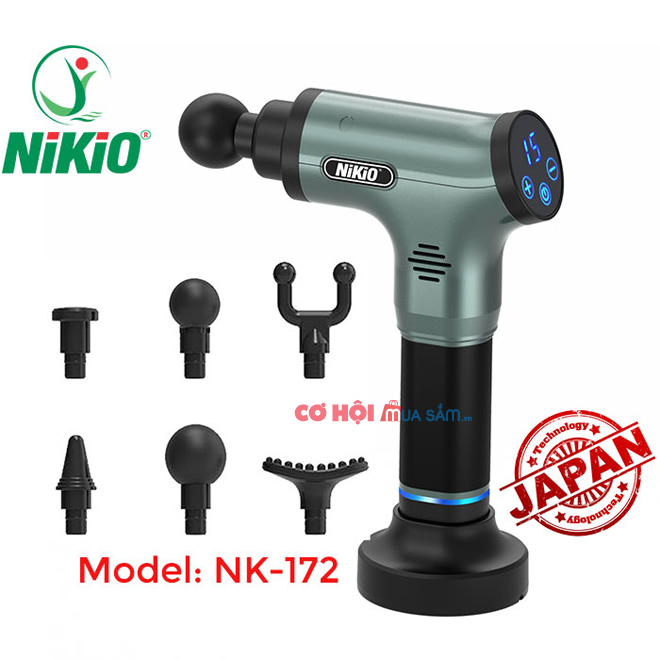 Máy massage cầm tay sử dụng pin sạc Nikio NK-172 - Ảnh 3 Máy massage cầm tay sử dụng pin sạc Nikio NK-172 - Ảnh 3