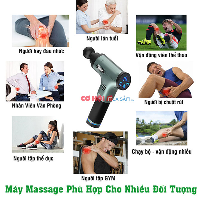 Máy massage cầm tay sử dụng pin sạc Nikio NK-172 - Ảnh 5 Máy massage cầm tay sử dụng pin sạc Nikio NK-172 - Ảnh 5
