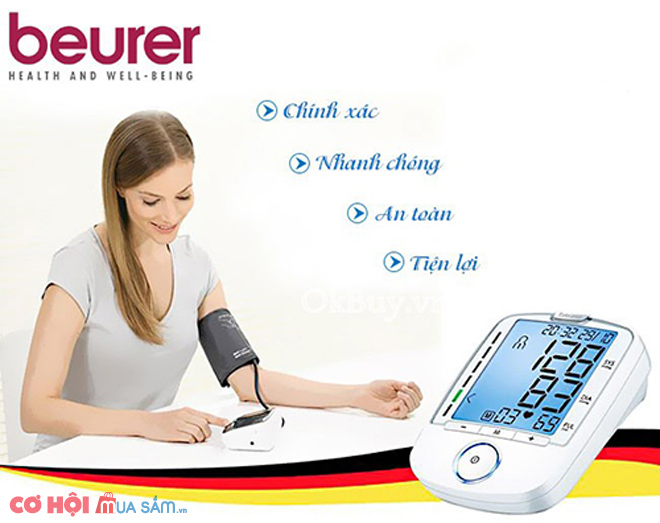 Máy đo huyết áp bắp tay Beurer BM47 - Ảnh 1