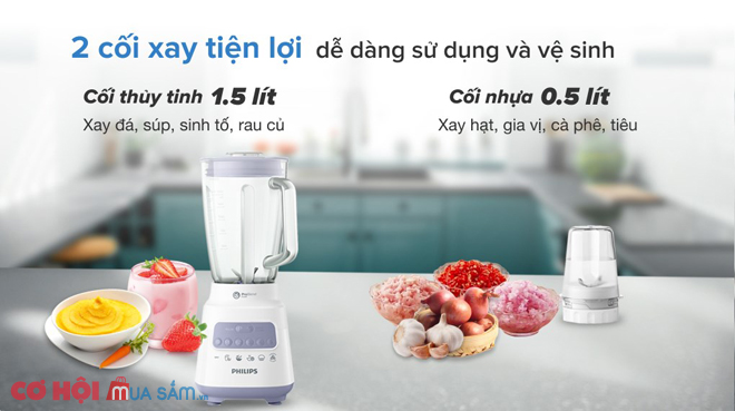 Máy xay sinh tố Philips HR2222/00 - Ảnh 4 Máy xay sinh tố Philips HR2222/00 - Ảnh 4