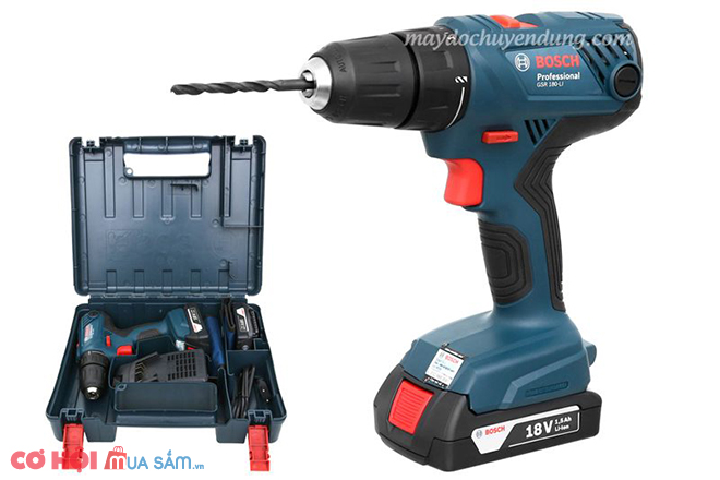 Máy khoan bắt vít chuyên dụng dùng pin Bosch GSR 180-LI - Ảnh 1 Máy khoan bắt vít chuyên dụng dùng pin Bosch GSR 180-LI - Ảnh 1