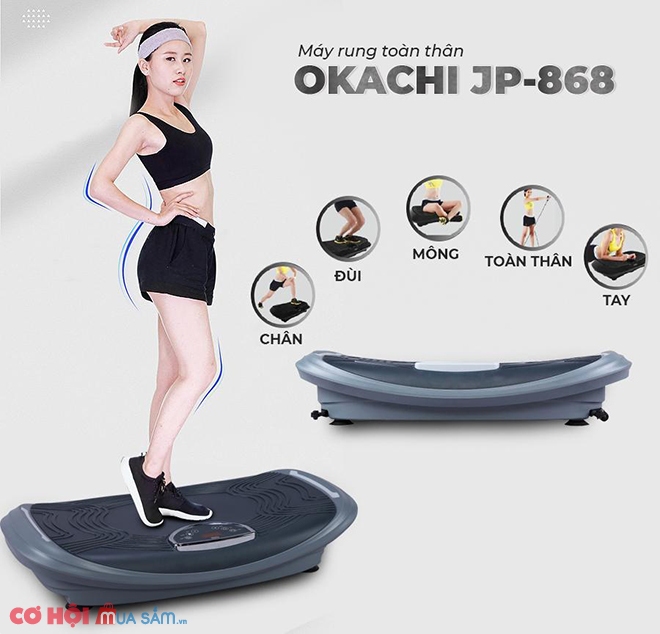 Máy rung toàn thân cao cấp OKACHI JP-868 - Ảnh 1 Máy rung toàn thân cao cấp OKACHI JP-868 - Ảnh 1