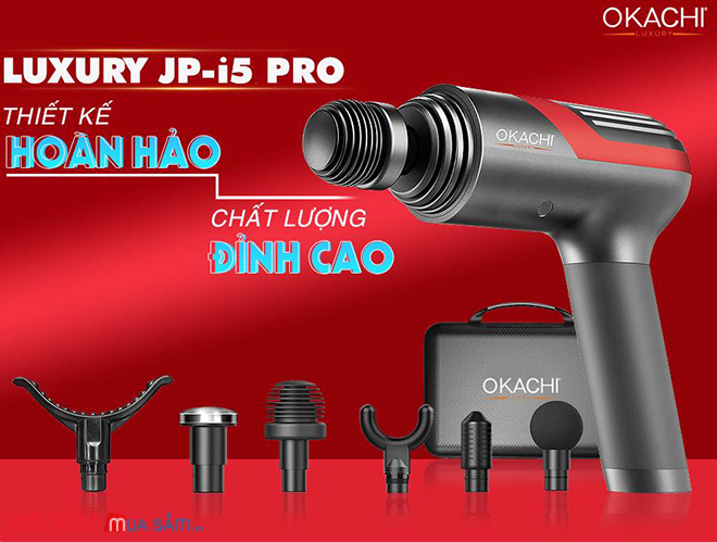 Máy massage cầm tay OKACHI LUXURY JP-i5 Pro (dòng cao cấp) - Ảnh 2 Máy massage cầm tay OKACHI LUXURY JP-i5 Pro (dòng cao cấp) - Ảnh 2