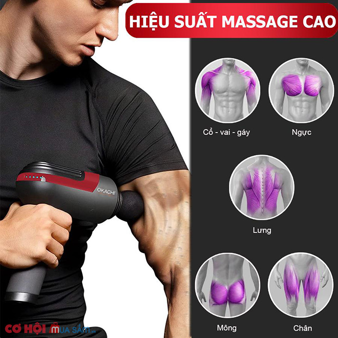 Máy massage cầm tay OKACHI LUXURY JP-i5 Pro (dòng cao cấp) - Ảnh 5 Máy massage cầm tay OKACHI LUXURY JP-i5 Pro (dòng cao cấp) - Ảnh 5