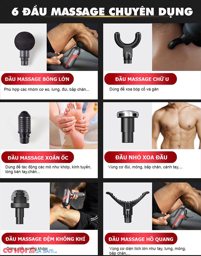 Máy massage cầm tay OKACHI LUXURY JP-i5 Pro (dòng cao cấp) - Ảnh 6 Máy massage cầm tay OKACHI LUXURY JP-i5 Pro (dòng cao cấp) - Ảnh 6