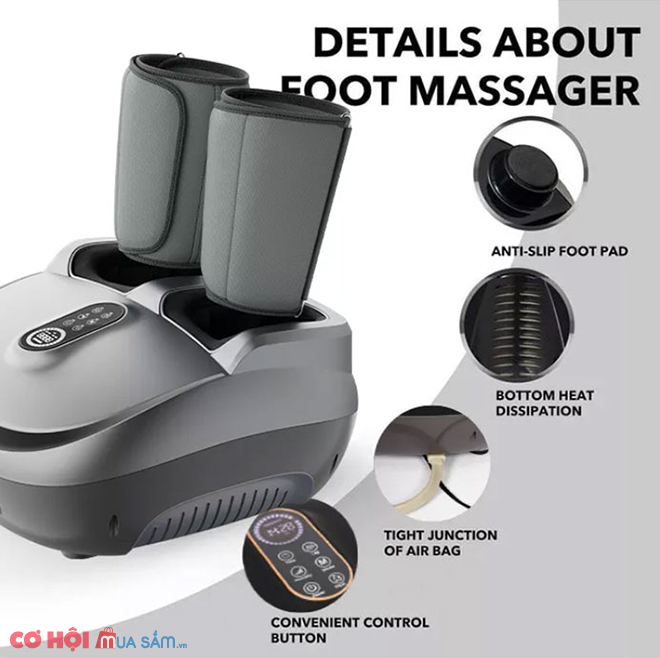 Máy massage chân nén ép trị liệu suy giãn tĩnh mạch Nikio NK-187 - Ảnh 5 Máy massage chân nén ép trị liệu suy giãn tĩnh mạch Nikio NK-187 - Ảnh 5