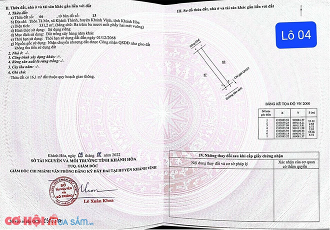 Sang đất xã Khánh Thành, huyện Khánh Vĩnh, Khánh Hòa - Ảnh 4 Sang đất xã Khánh Thành, huyện Khánh Vĩnh, Khánh Hòa - Ảnh 4