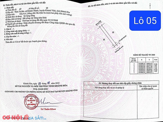 Sang đất xã Khánh Thành, huyện Khánh Vĩnh, Khánh Hòa - Ảnh 5 Sang đất xã Khánh Thành, huyện Khánh Vĩnh, Khánh Hòa - Ảnh 5