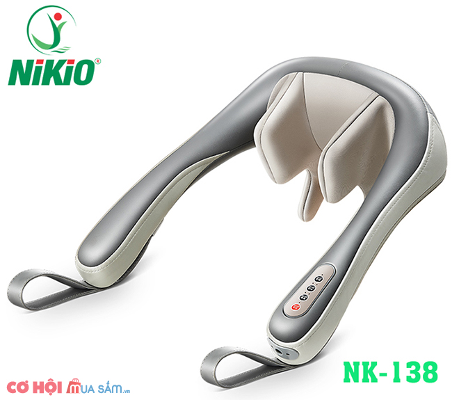 Máy massage xoa bóp day ấn cổ vai gáy 6D Nikio NK-138 - Pin sạc - Ảnh 1 Máy massage xoa bóp day ấn cổ vai gáy 6D Nikio NK-138 - Pin sạc - Ảnh 1