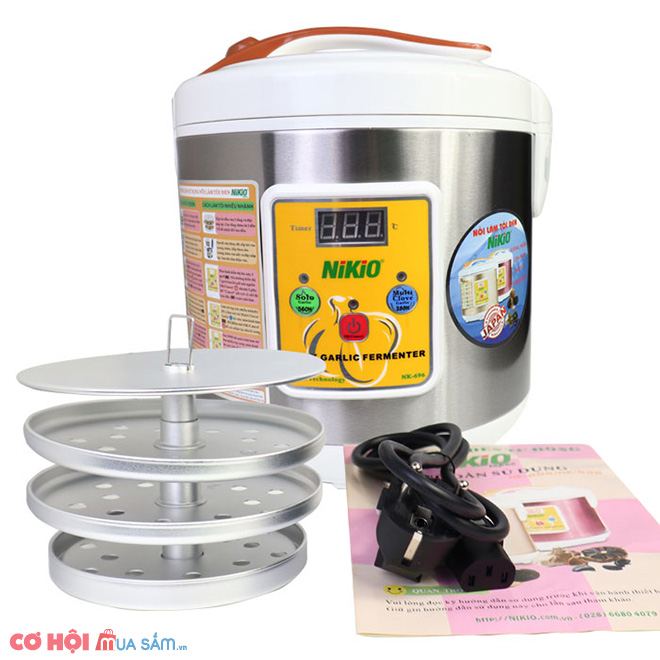 Máy (nồi) làm tỏi đen tự động Nikio NK-696 - 6L, màu xám bạc - Ảnh 1 Máy (nồi) làm tỏi đen tự động Nikio NK-696 - 6L, màu xám bạc - Ảnh 1
