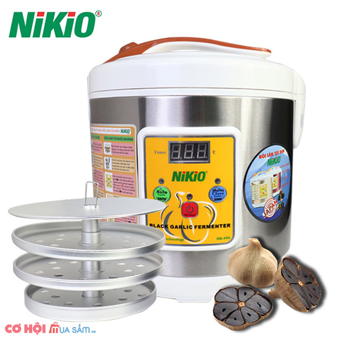 Máy (nồi) làm tỏi đen tự động Nikio NK-696 - 6L, màu xám bạc - Ảnh 3 Máy (nồi) làm tỏi đen tự động Nikio NK-696 - 6L, màu xám bạc - Ảnh 3
