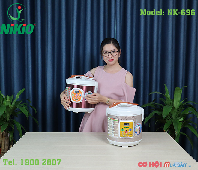 Máy (nồi) làm tỏi đen tự động Nikio NK-696 - 6L, màu xám bạc - Ảnh 5 Máy (nồi) làm tỏi đen tự động Nikio NK-696 - 6L, màu xám bạc - Ảnh 5