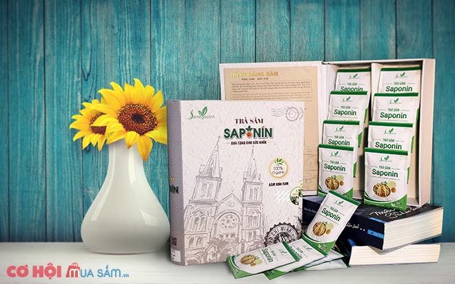 Trà sâm Saponin - Tinh chất ′vàng′ từ sâm Ngọc Linh - Ảnh 1 Trà sâm Saponin - Tinh chất ′vàng′ từ sâm Ngọc Linh - Ảnh 1