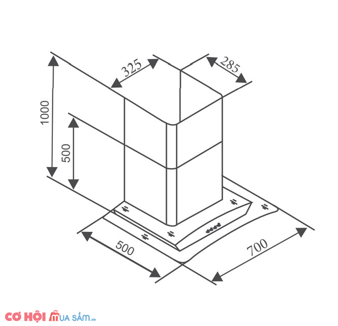 Máy hút mùi Canzy CZ-M6670 - Ảnh 5 Máy hút mùi Canzy CZ-M6670 - Ảnh 5