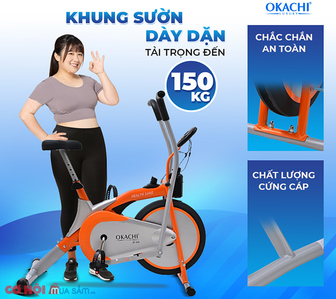 Xe đạp tập thể dục OKACHI SPORT JP-K9 (cao cấp) - Ảnh 3 Xe đạp tập thể dục OKACHI SPORT JP-K9 (cao cấp) - Ảnh 3