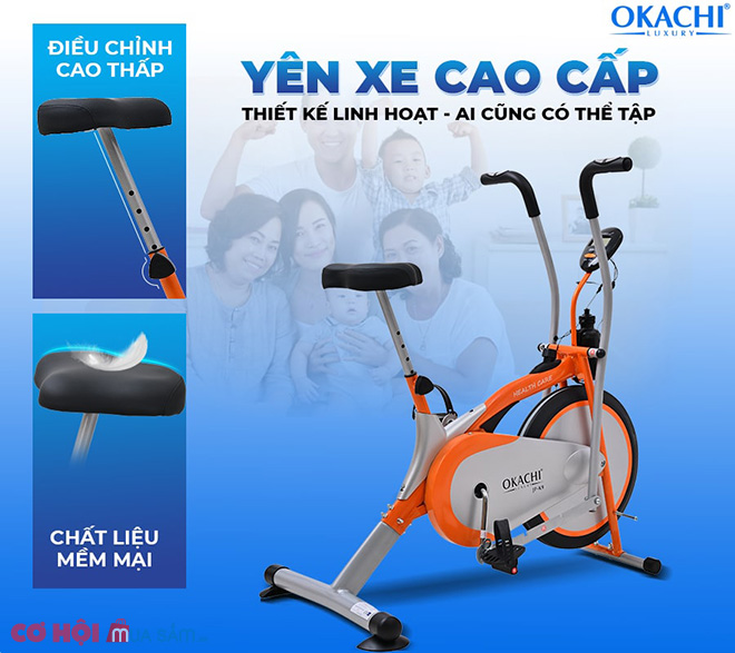 Xe đạp tập thể dục OKACHI SPORT JP-K9 (cao cấp) - Ảnh 5 Xe đạp tập thể dục OKACHI SPORT JP-K9 (cao cấp) - Ảnh 5