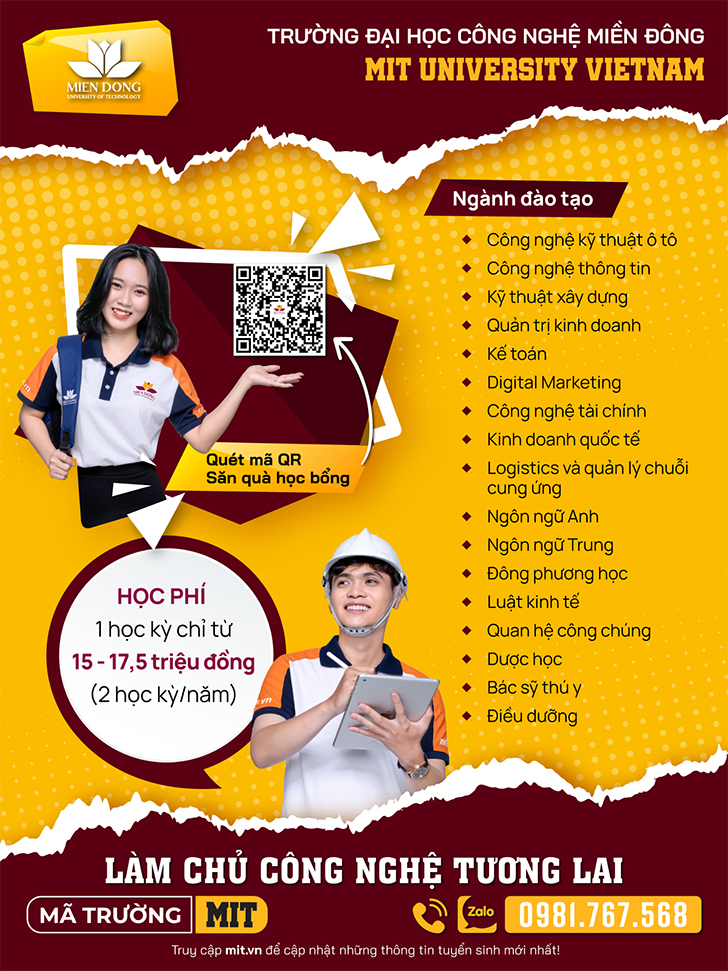 Xét tuyển học bạ sớm nhận học bổng 5 triệu đồng tại MIT University Vietnam - Ảnh 3 Xét tuyển học bạ sớm nhận học bổng 5 triệu đồng tại MIT University Vietnam - Ảnh 3
