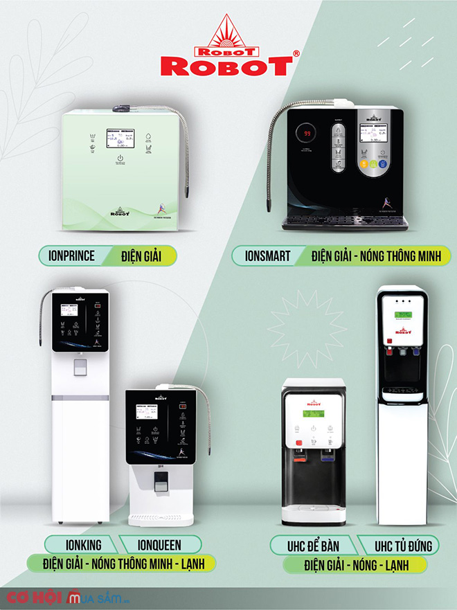 Ưu đãi đến 49%, Lộc Vàng SJC may mắn khi mua máy lọc nước điện giải ROBOT - Ảnh 2 Ưu đãi đến 49%, Lộc Vàng SJC may mắn khi mua máy lọc nước điện giải ROBOT - Ảnh 2