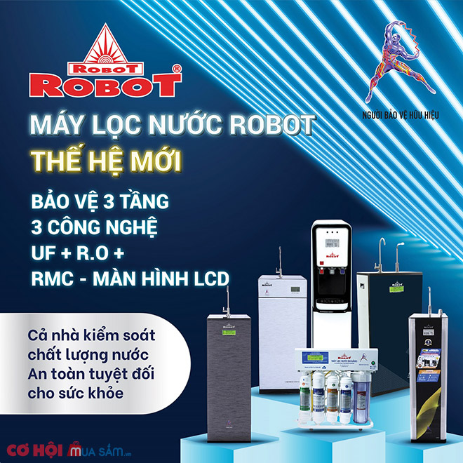 Mua 1 Tặng 1 & Ưu đãi 15% - Máy lọc nước & máy làm mát ROBOT Thế hệ mới - Ảnh 2 Mua 1 Tặng 1 & Ưu đãi 15% - Máy lọc nước & máy làm mát ROBOT Thế hệ mới - Ảnh 2
