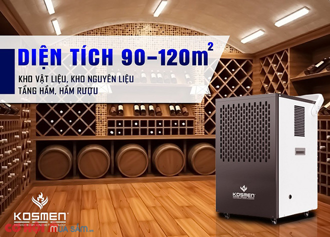 Máy hút ẩm không khí công nghiệp Kosmen KM-90S (90 lít/ngày) - Ảnh 2 Máy hút ẩm không khí công nghiệp Kosmen KM-90S (90 lít/ngày) - Ảnh 2