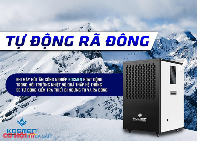 Máy hút ẩm không khí công nghiệp Kosmen KM-90S (90 lít/ngày) - Ảnh 3 Máy hút ẩm không khí công nghiệp Kosmen KM-90S (90 lít/ngày) - Ảnh 3