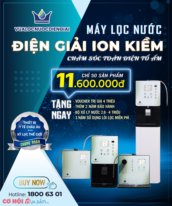 Siêu Sale Bùng Nổ Tháng 9 - Máy lọc nước điện giải iON kiềm ROBOT & EVERKING - Ảnh 1 Siêu Sale Bùng Nổ Tháng 9 - Máy lọc nước điện giải iON kiềm ROBOT & EVERKING - Ảnh 1