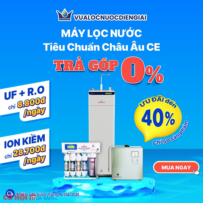 Chỉ 8.800đ/ngày sở hữu ngay máy lọc nước ROBOT ′thế hệ mới′, đạt tiêu chuẩn CE - Ảnh 1 Chỉ 8.800đ/ngày sở hữu ngay máy lọc nước ROBOT ′thế hệ mới′, đạt tiêu chuẩn CE - Ảnh 1