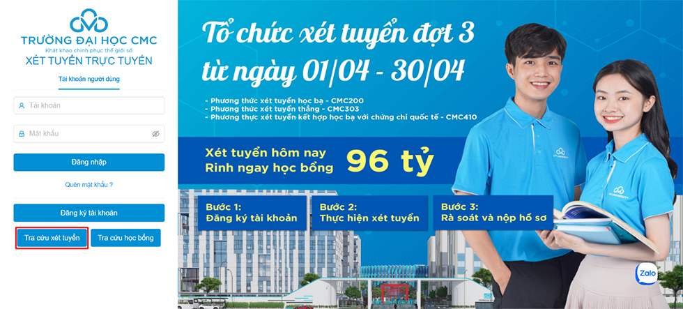 Trường Đại học CMC công bố kết quả trúng tuyển đợt 1 và 2 Trường Đại học CMC công bố kết quả trúng tuyển đợt 1 và 2