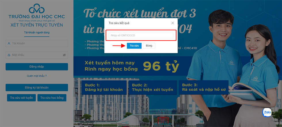 Trường Đại học CMC công bố kết quả trúng tuyển đợt 1 và 2 Trường Đại học CMC công bố kết quả trúng tuyển đợt 1 và 2