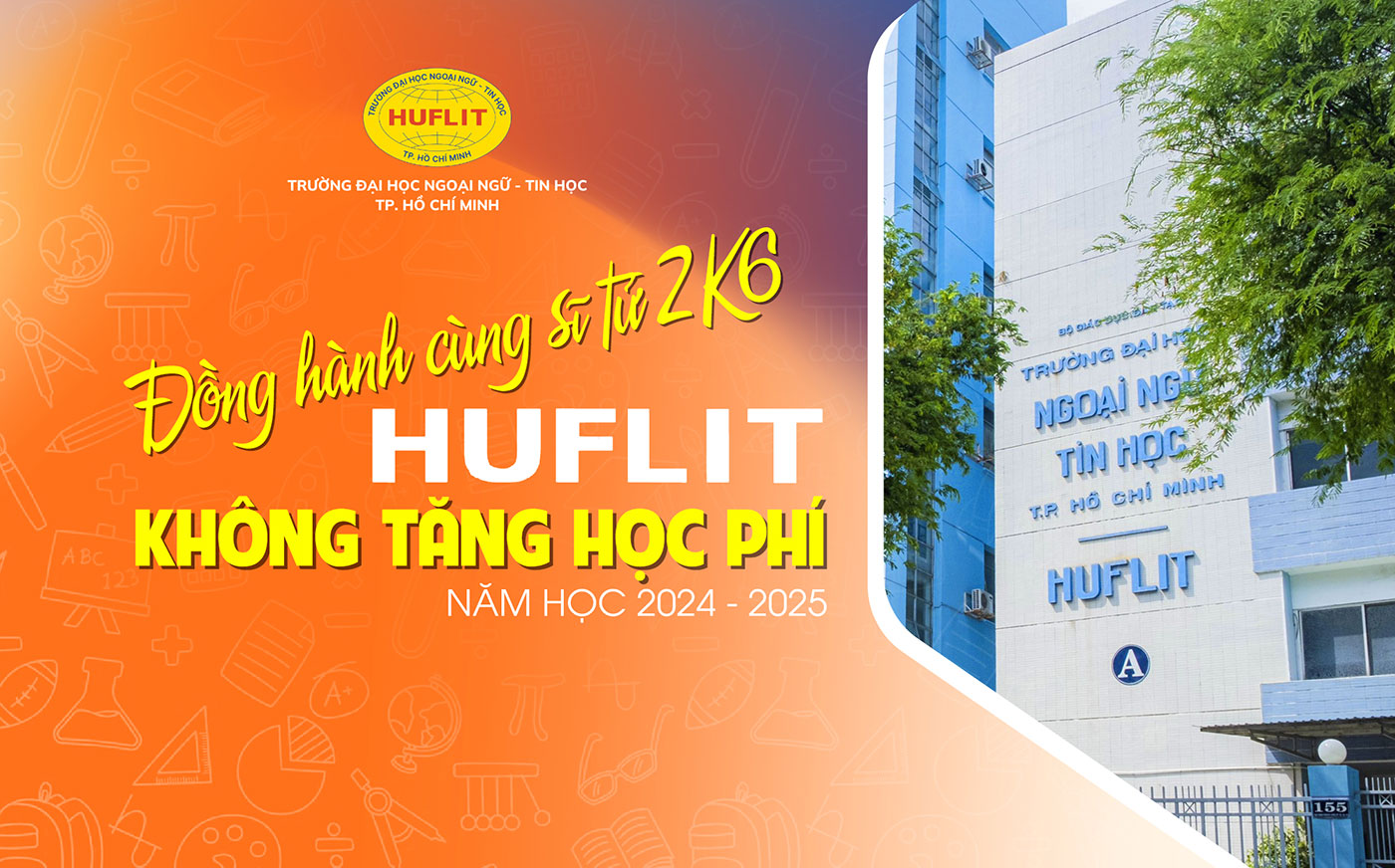 Đồng hành cùng sĩ tử 2K6, HUFLIT không tăng học phí năm học 2024 - 2025 Đồng hành cùng sĩ tử 2K6, HUFLIT không tăng học phí năm học 2024 - 2025